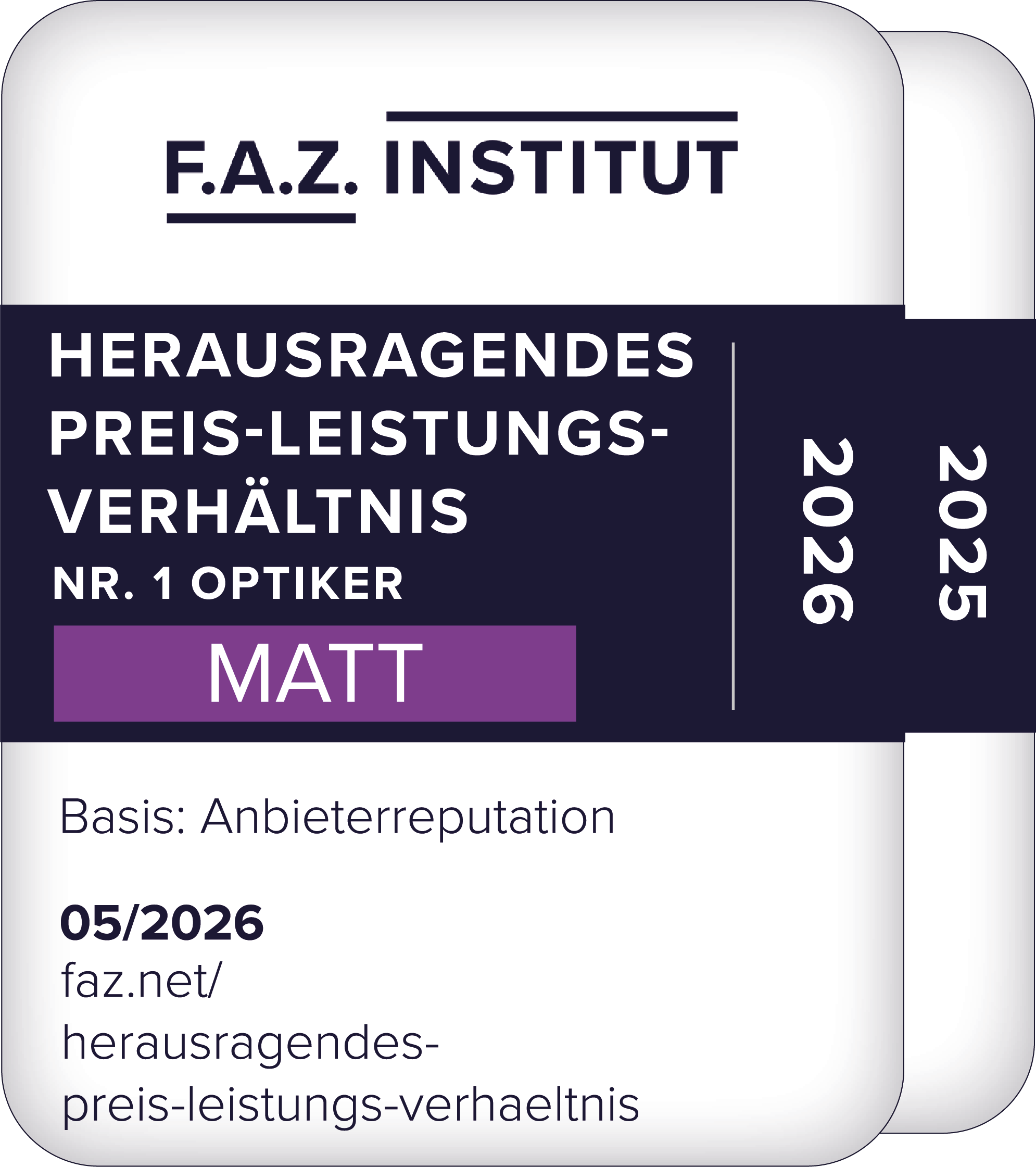 FAZ Siegel herausragendes PLV 2025